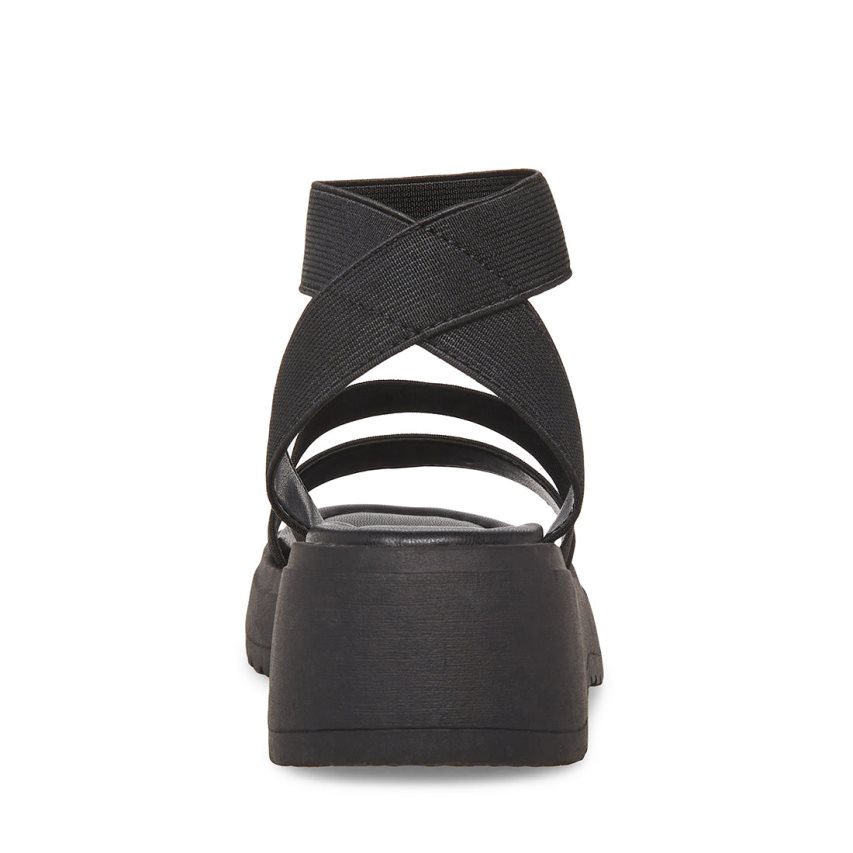 Black Steve Madden Jsammie Kids' Platform Sandals | PH 1837UXO